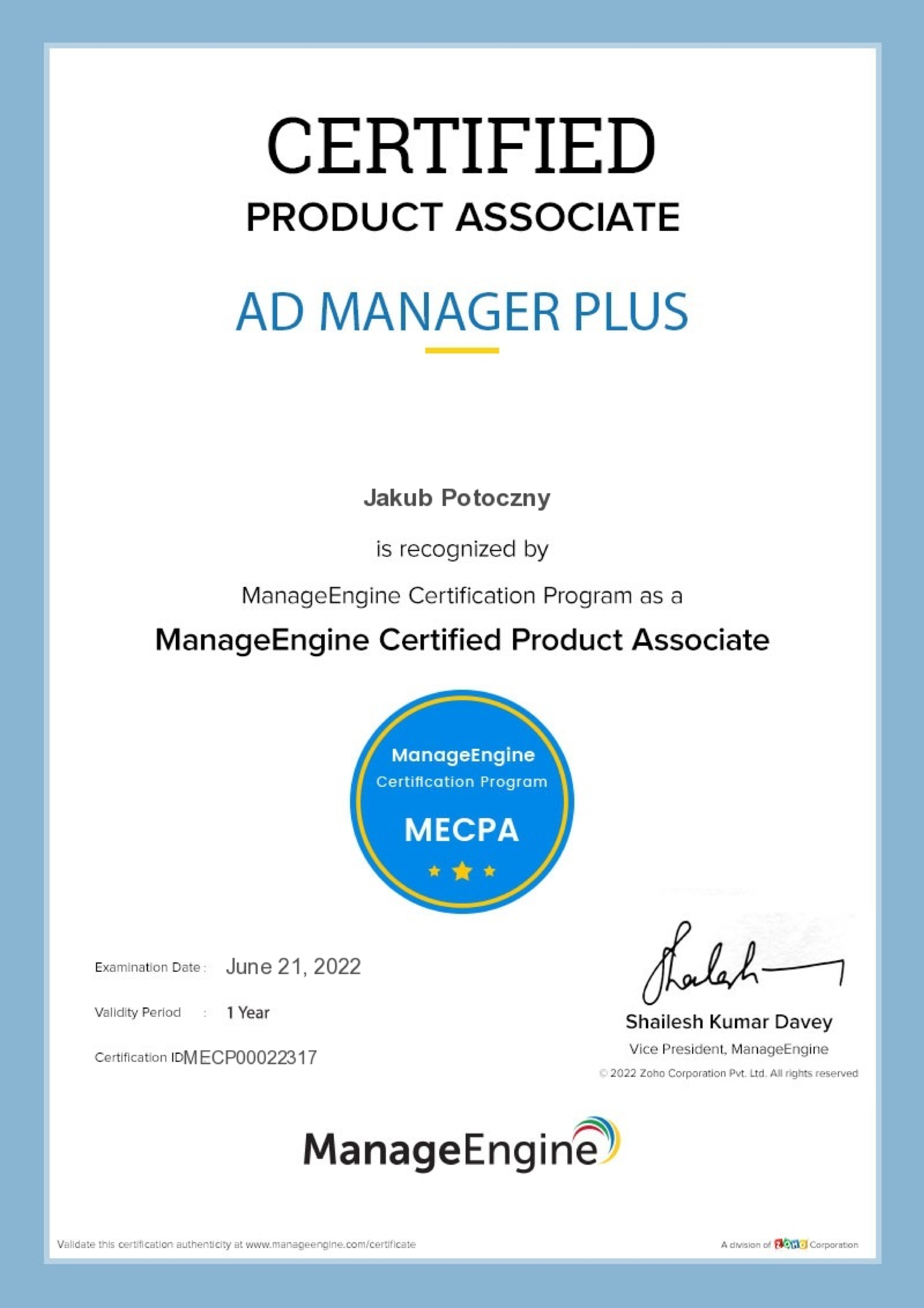 AD Manager Plus - MECPA