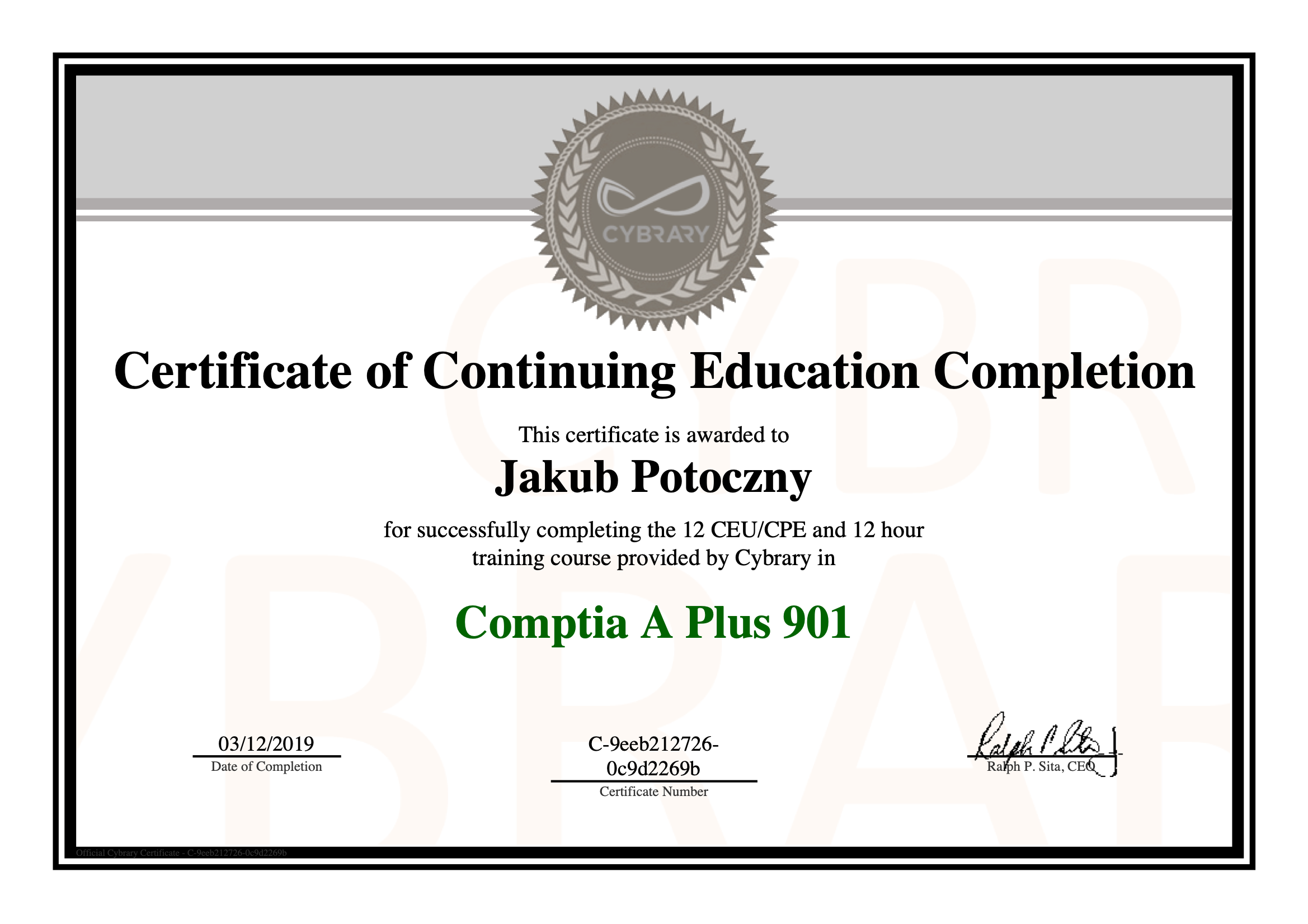 CompTIA A Plus 901