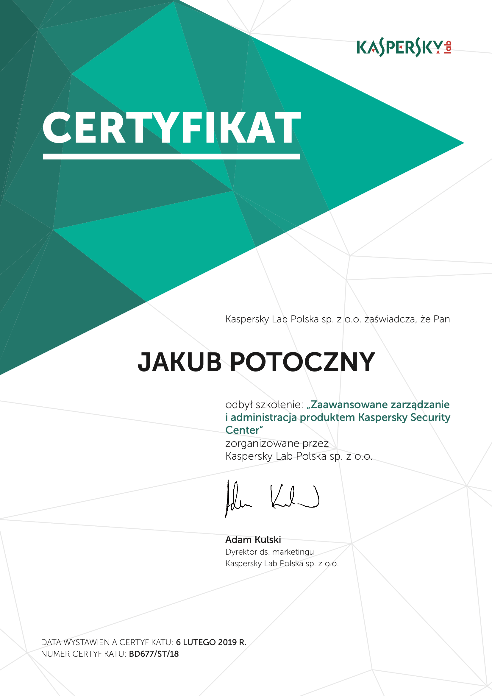 Zaawansowane zarzadzanie Kaspersky Security Center